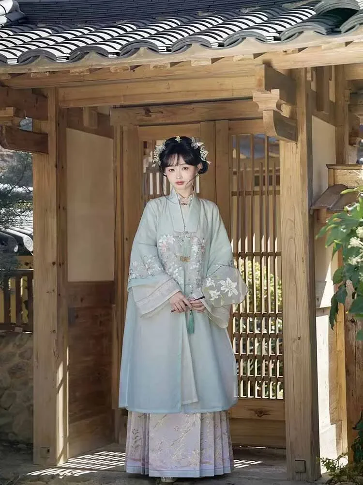 Peso 100 kg Abito da donna Hanfu Abito da festa Cinese Vintage Dinastia Ming Costume cosplay Cavallo Faccia Gonna a pieghe Plus Size 4XL