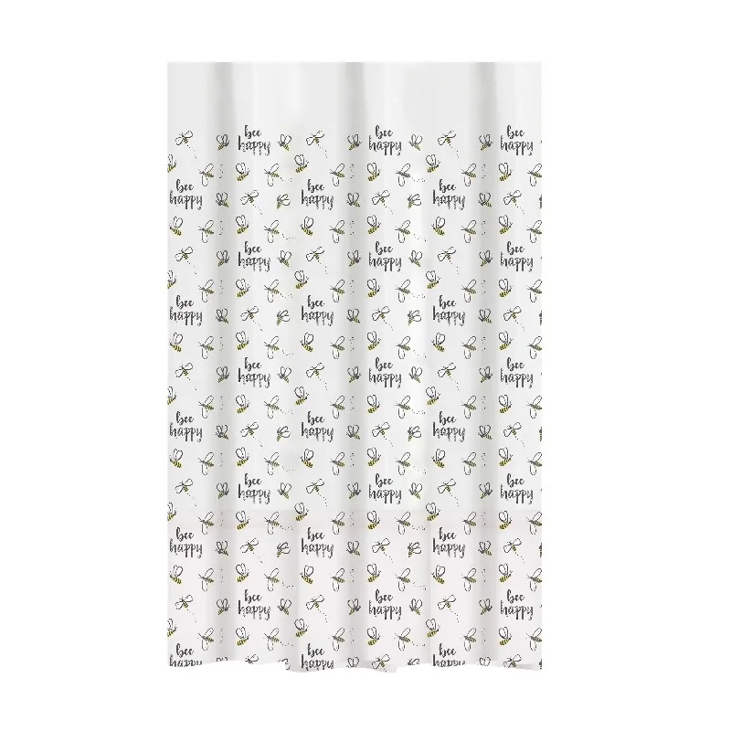 

Белая занавеска для душа Bee Happy Design из ПЭВА, 70 x 72 дюйма
