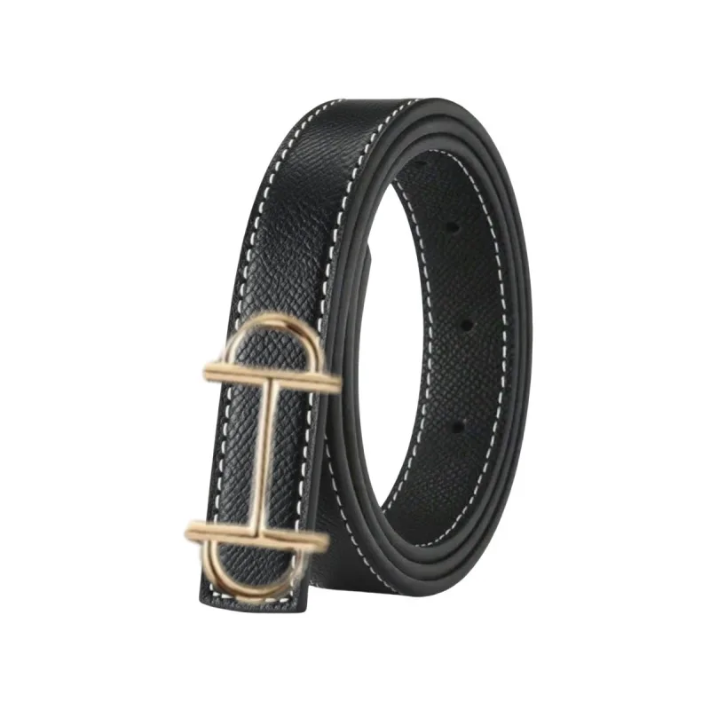 النساء خمر خياطة حزام جلد 2.8 سنتيمتر سليم جلد البقر الحقيقي للجينز عادية ريترو مشبك قابل للتعديل ، 100 سنتيمتر Ins حزام الموضة #5