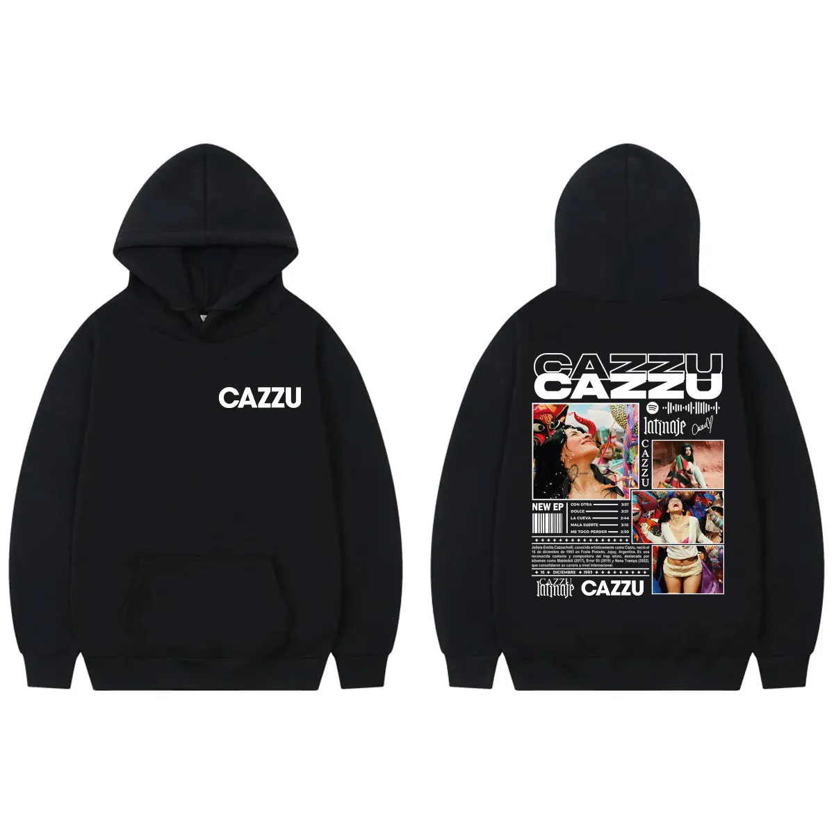 

Singer Cazzu Album Merch Hoodie Fashion Y2k Long Sleeve Hooded Sweatshirts Men's Women's High Quality Fleece Oversized Pullovers