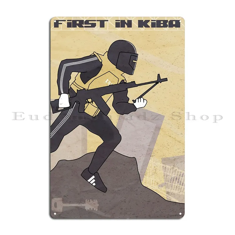 Kiba Escape From Tarkov Metal Sign Garage Cinema Wall Plaque Party Personalized Tin Sign Poster