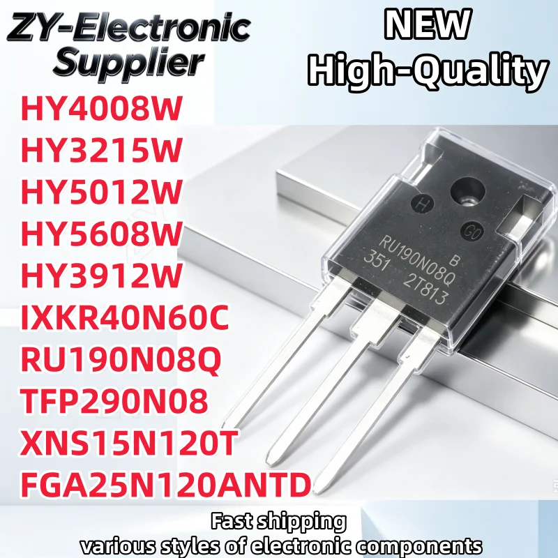 5Pcs TO-247 HY4008W HY3215W HY5012W HY5608W HY3912W IXKR40N60C RU190N08Q TFP290N08 XNS15N120T FGA25N120ANTD FGA25N120