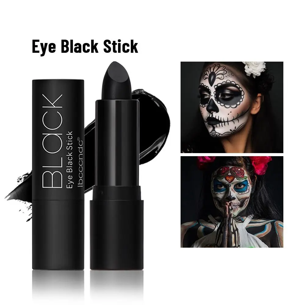 Face Paint Black Lipstick Matte Long Lasting Eye Black Stick Retro Waterproof Body Paint Stick Cream Halloween