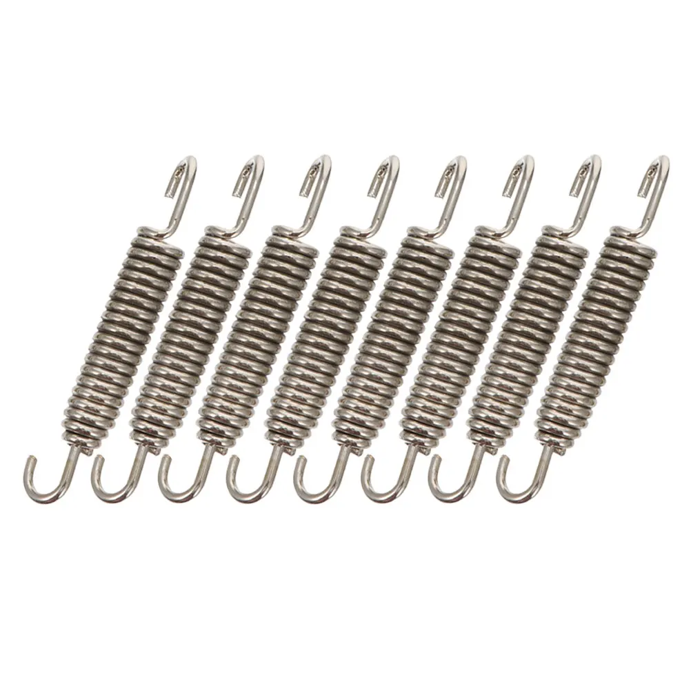 

8 Pcs Exhaust Pipe Spring Silver Metal Motorcycle Muffler Springs Hook for Motorbikes Pipes Wear Resistance High Temperature