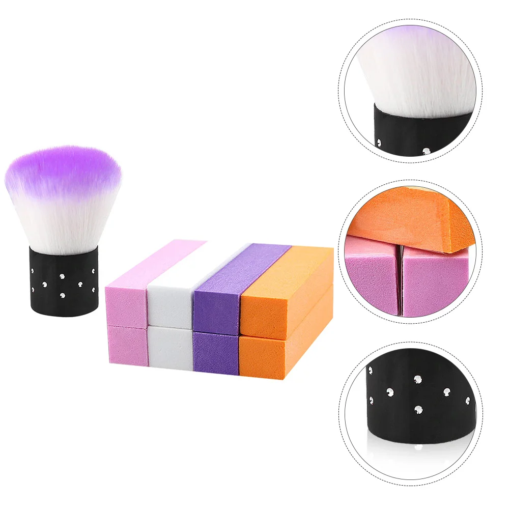 مجموعة واحدة من فرشاة إزالة غبار الأظافر، ملف صنفرة الأظافر صديق للبيئة احترافي لصالونات التجميل للاستخدام المنزلي، مجموعة أدوات مريحة