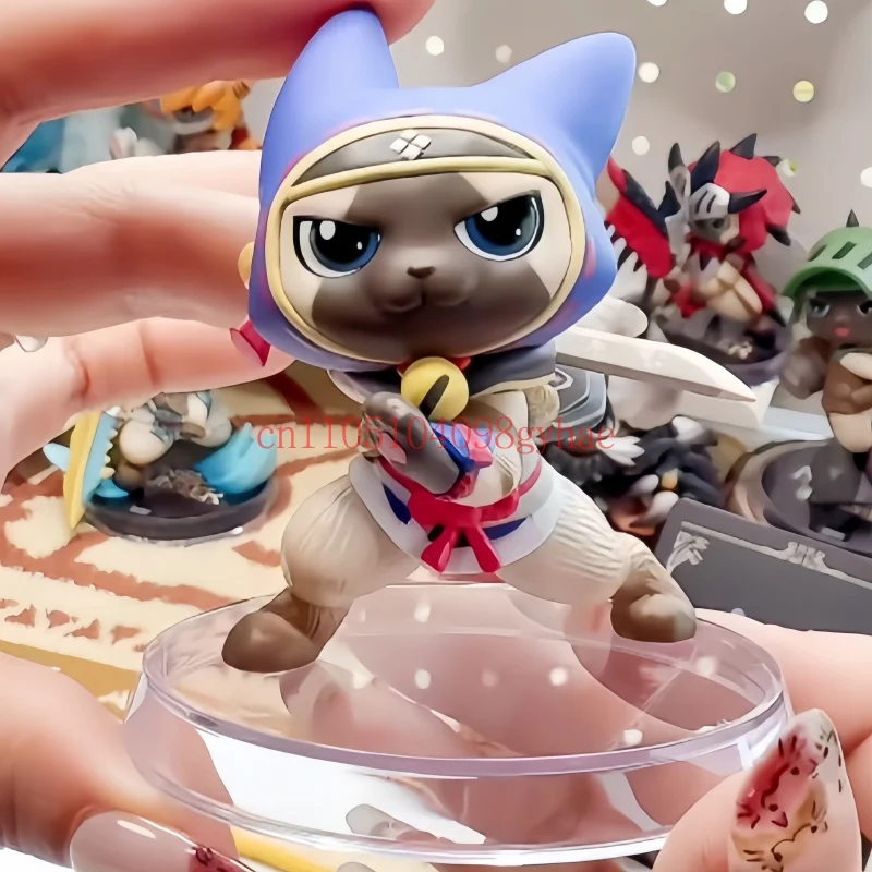Новые коллекционные фигурки Pop Mart Blind Box: серия Monster Hunter Palico, игрушки для декора рабочего стола, подарочные наборы-сюрпризы для мальчиков