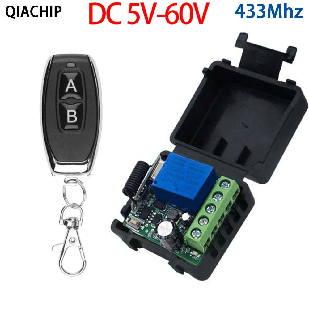 433Mhz DC 12V 5V-60V 1CH Universal Wireless Remote Control Switch Relay Receiver Module RF Transmitter 433Mhz Remote Control