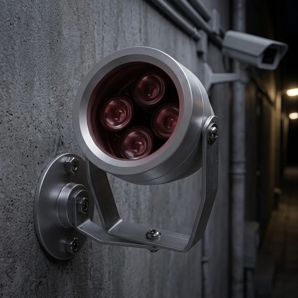 Outdoor IR Spotlight Infrared Fill Light IP66 Waterproof Rating Energy Efficient LED For CCTV Security Systems
