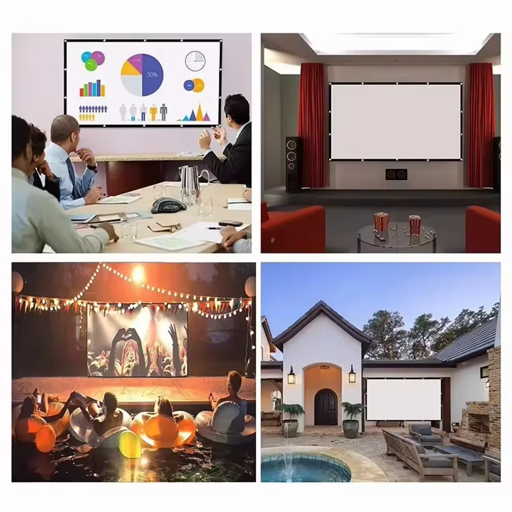شاشة عرض محمولة خفيفة الوزن مق - مراجعة Projector Screen 100 Inch وسعره