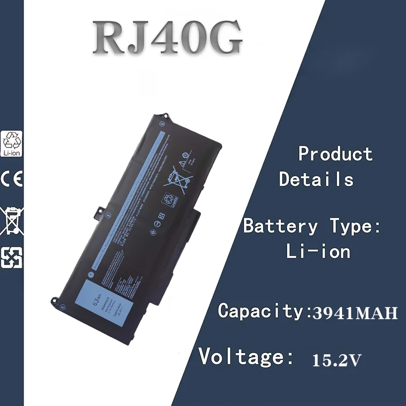 

Сменный аккумулятор Dell Latitude 15 5520. | RJ40G WY9DX 01K2CF Совместимый аккумулятор для ноутбука 15,2 В 3941 мАч для ноутбука