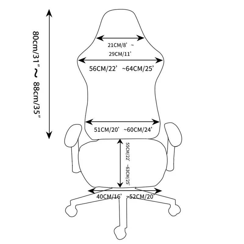 Zagęszczona aksamitna rozciągliwa osłona fotel gamingowy krzesło do pracy na komputerze ochraniacz na fotel etui obrotowy fotel biurowy pokrowce z