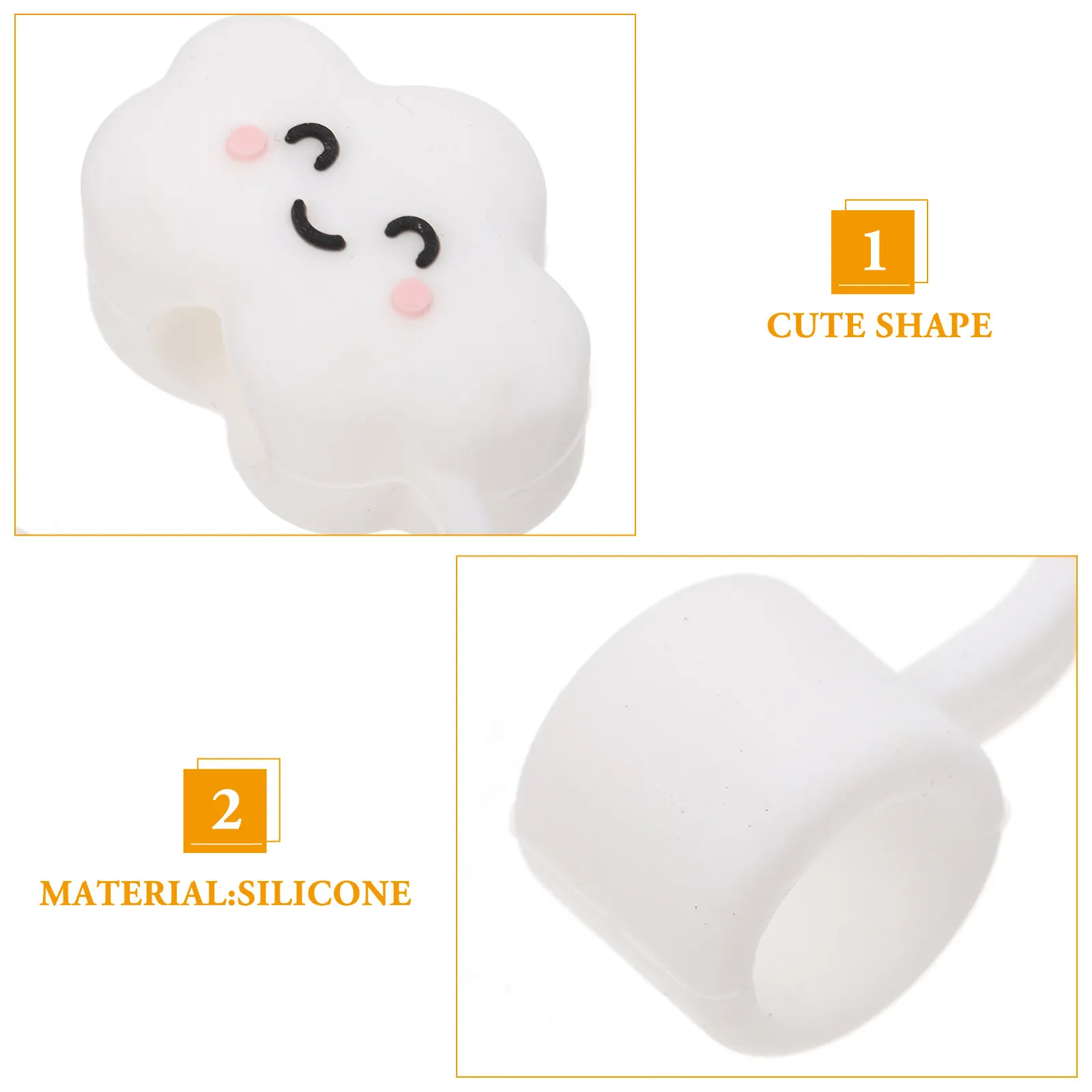 Silicone Straw Caps 10Mm Hole Cloud Shaped Reusable Covers Protective Lid Stopper for Tumblers Straw Topper Accessories