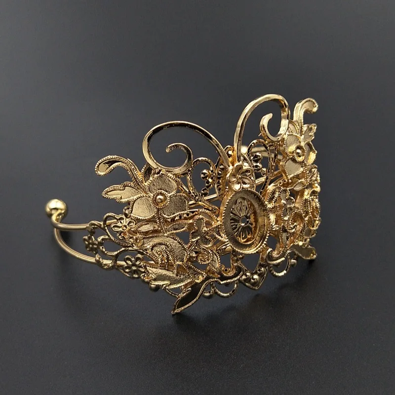 

Hair Clasp DIY Accessories 5pcs Large 3D Gold Plated Metal Vintage Jewelry Handmake Fitting Embellishments Decoration Ornament