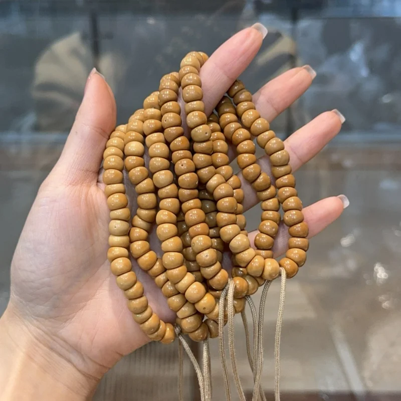 Natural Spine Garlic Clove Large Intestine Handheld 9mm Unisex Jewelry Bracelet