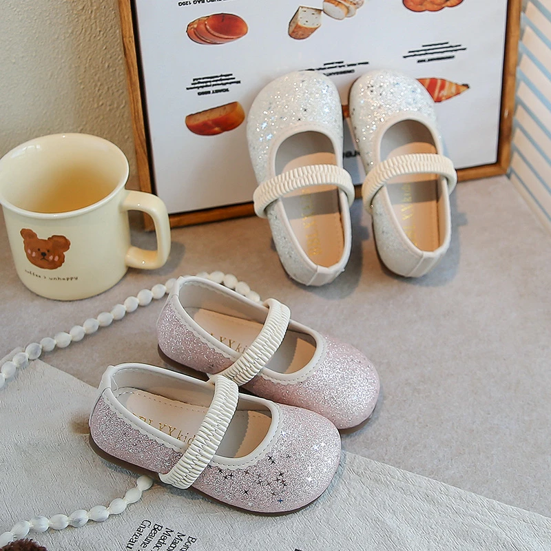 2025 Autumn New Children Leather Shoes for Girls Fashion Korean Style Soft Bottom Anti-slippery Versatile Princess Dress Shoes
