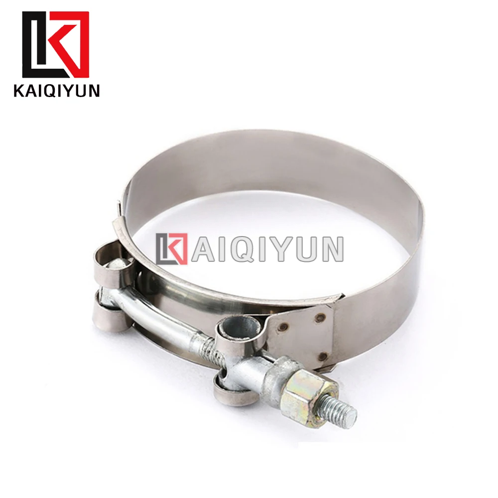 1x المبرد المبرد الأنابيب المشابك لخراطيم المبرد سيليكون الفولاذ المقاوم للصدأ 2.5 بوصة T-الترباس الصلب 304 توربو كمية المشابك