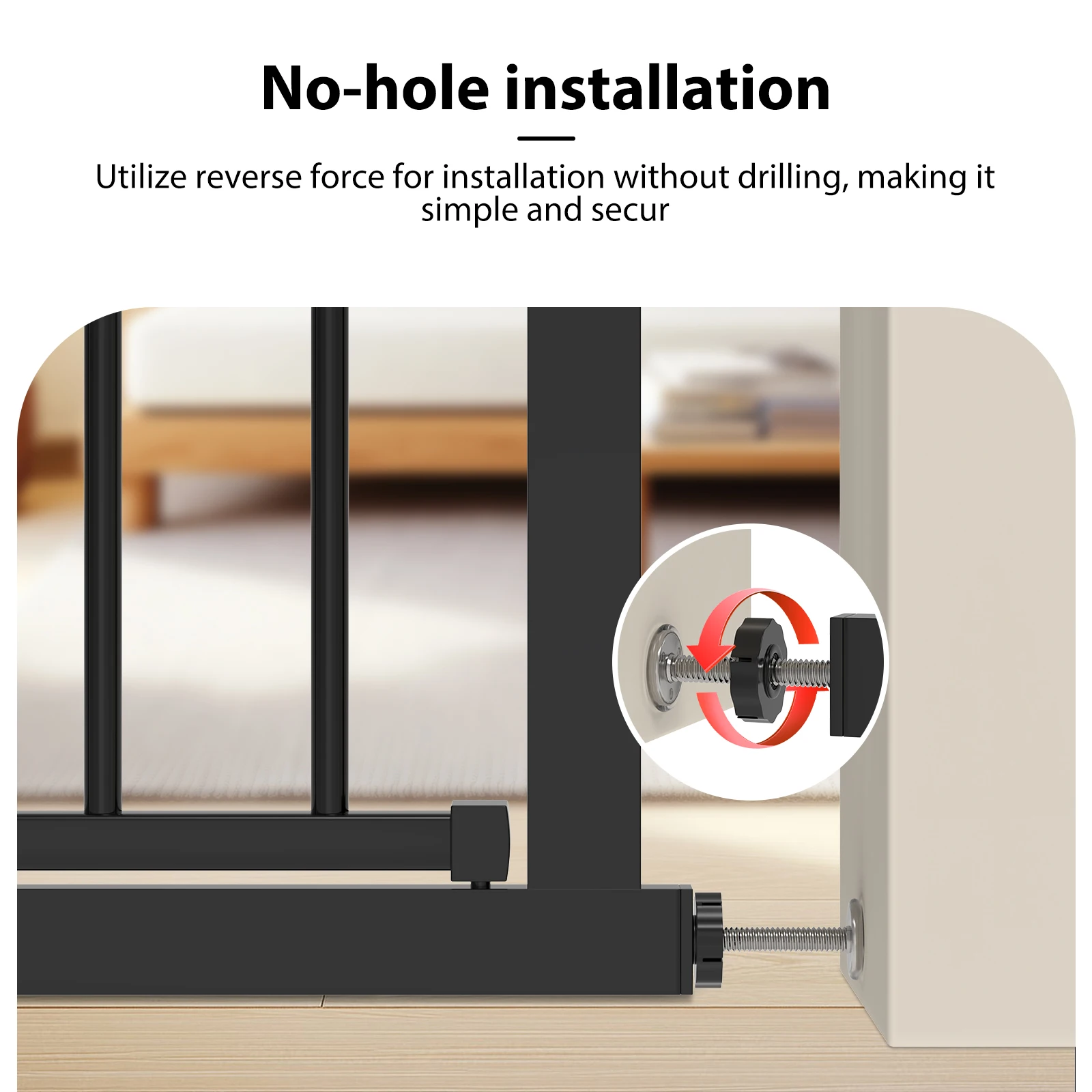 حاجز باب أمان معدني لا حاجز أمان للدرج المثقوب أبواب سلامة للحيوانات الأليفة للأطفال للداخلية والخارجية وأبواب الدرج والممرات