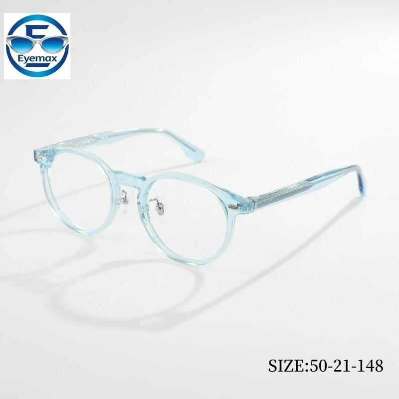 

Ew Fashion Elliptical Acetate Glasses Frame for Women High Quality Handmade Optical Reading Men's Prescription Eyewear 50-21-148