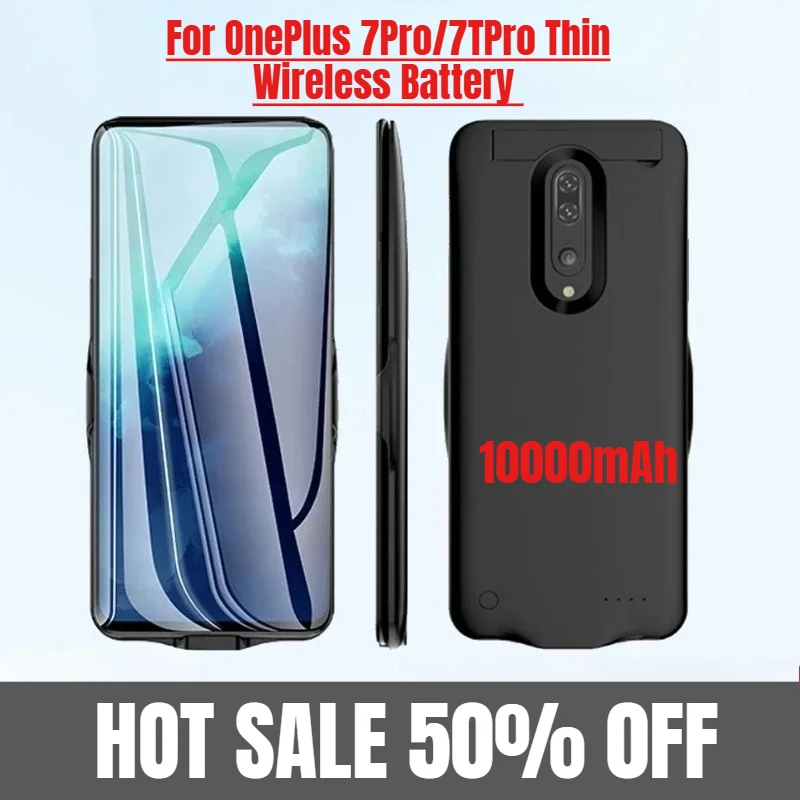 

10000mAh for OnePlus 7Pro/7TPro Thin Wireless Battery Case Back Clip Power Bank