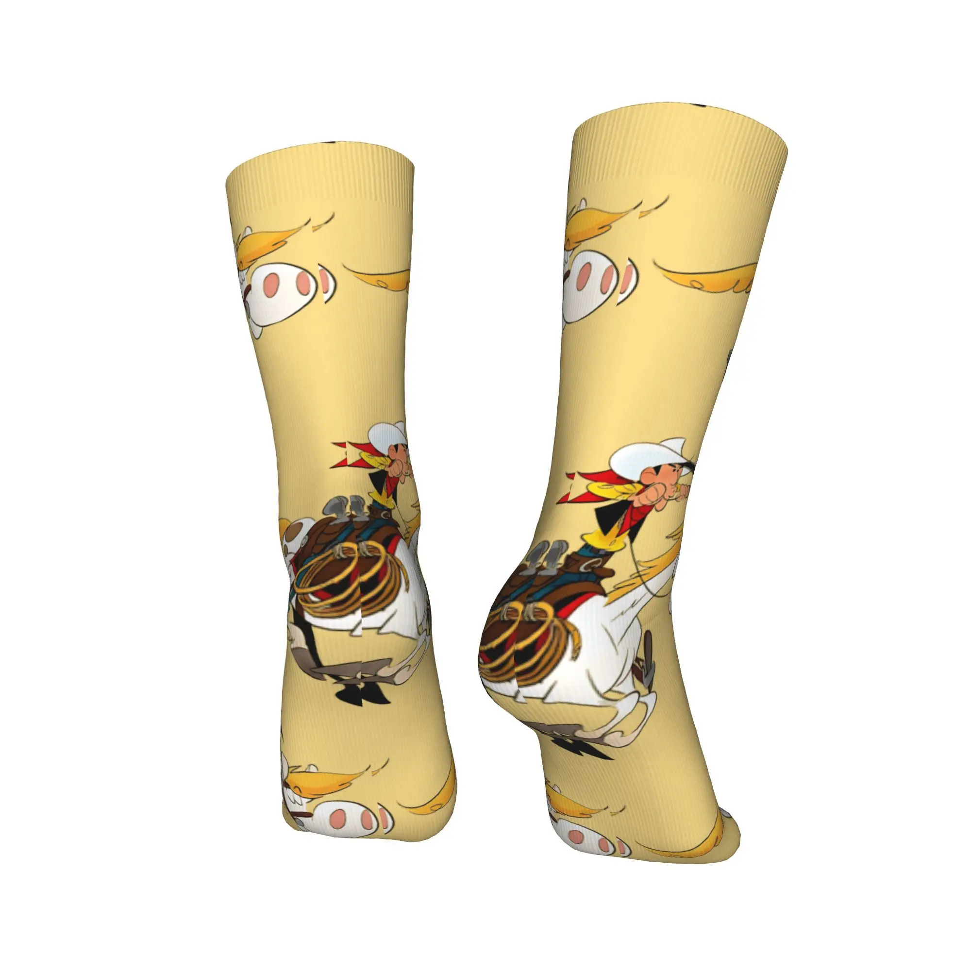 Lucky Luk  Socks  Anti Skid Stockings Men Soft Running Sports Socks Autumn Funny Graphic Socks