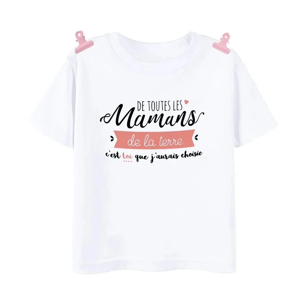 Camiseta con estampado para niños y niñas, camisa blanca de manga corta, Top Harajuku de dibujos animados, cuello redondo