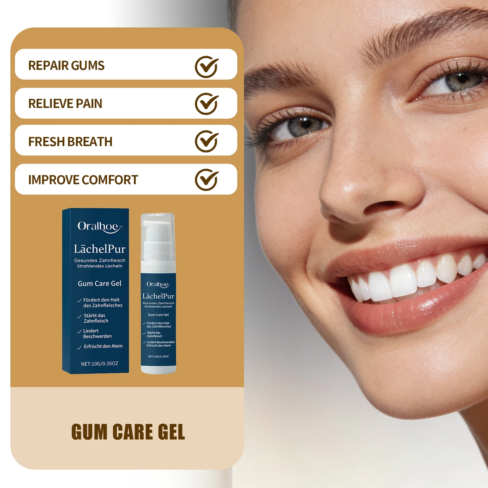 Gum Repair Gel Effectively Relieve Sore Tooth Allergy Heal Damaged Gums Clean Teeth Stains Tartar Remove Odor Gums Oral Care Gel