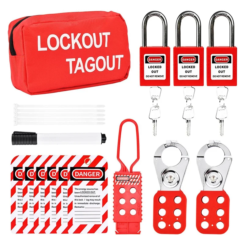 

N01R-Lockout Tagout Kit, Электрические комплекты для блокировки бирки, Засовки для группового блокировки, Лот-бирки, Запирающийся навесной замок с биркой