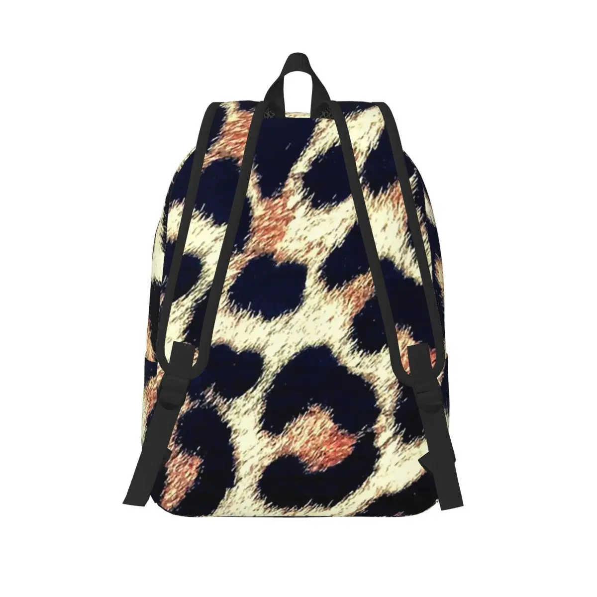 Leopard Print - Beautiful Faux Pas Leopard Print Student Backpack School Bag Hiking Travel Daypack Fashion Bookbag Shoulder Bags