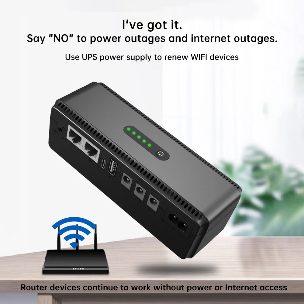 Imagem -02 - Mini Uninterruptible dc Backup Fonte de Alimentação Optical Cat Roteador Bateria 10400 Mah 8800mah 5v 9v 12v