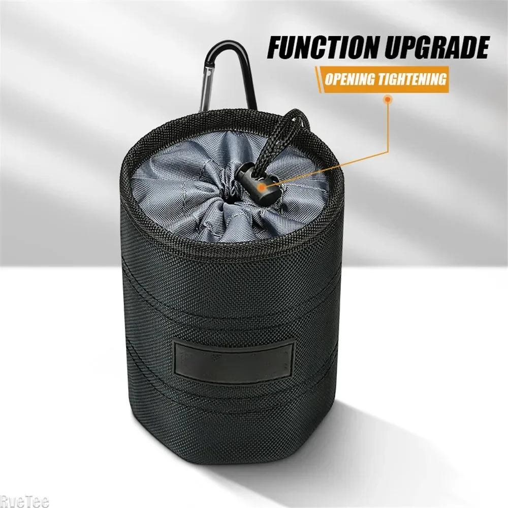 

1680D Oxford Cloth Tool Bag Cylinder Nail Screw Storage Bag with Buckle Can Tighten Tool Bag for Carpenter Electrician