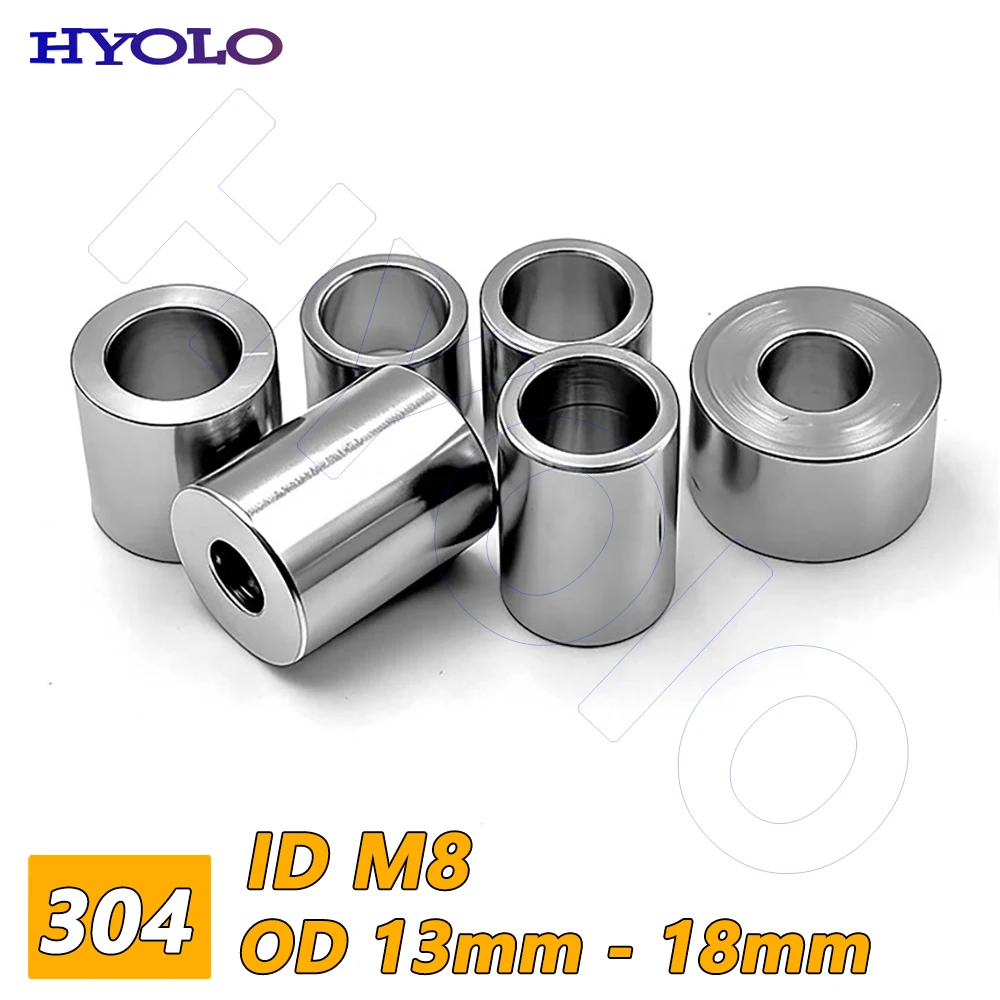 

M8 Unthreaded Bushing Washer 304 Stainless Steel Spacer Round Hollow Standoff Straight Through Column Gasket Sleeve