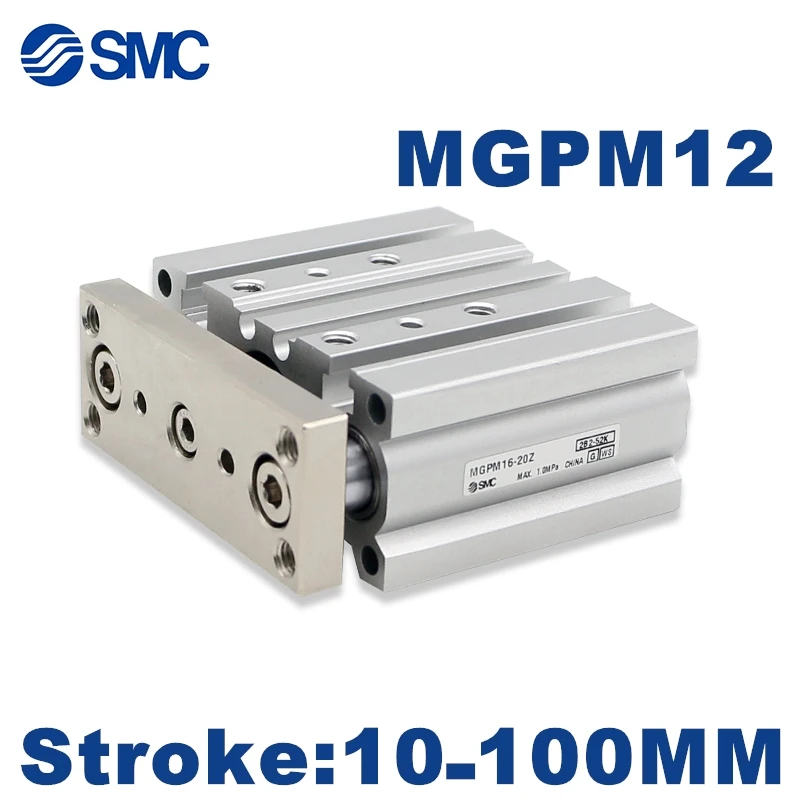 SMC MGPM12 MGPM12-10Z MGPM12-20Z MGPM12-30Z MGPM12-40Z MGPM12-50Z MGPM12-75Z MGPM12-100Z Compact Guide Cylinder