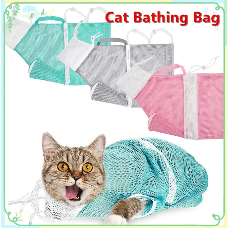 4. Generation Katzenpflege-Tasche: Anti-Kratz-Badetasche für Katzen zum Duschen, Nagelschneiden und Injektionen – Atmungsaktives Netz zur Katzenwaschung und Fixierung – Detail 12