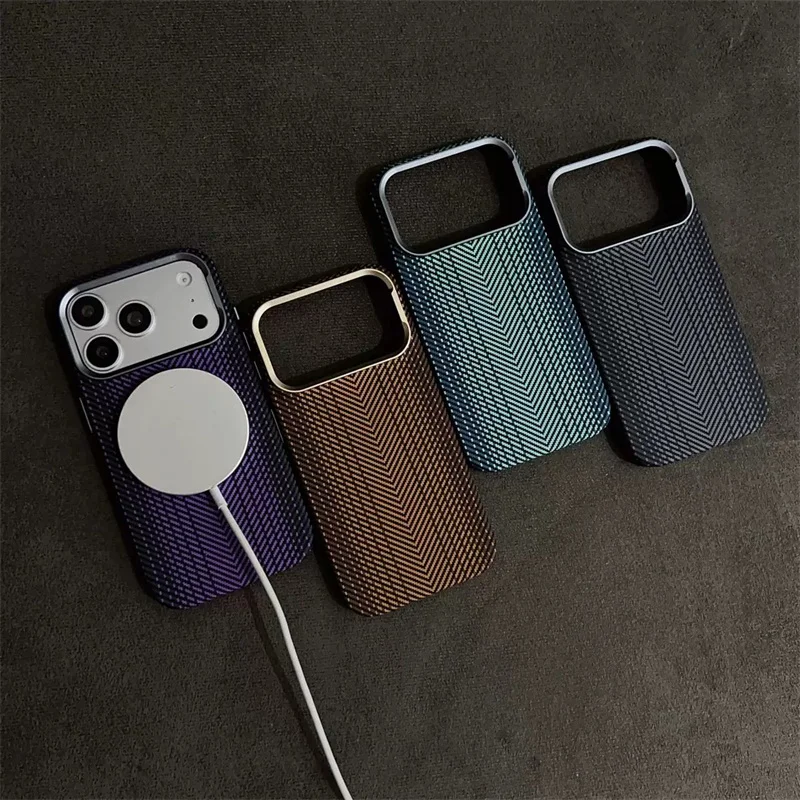Coque de téléphone magnétique de luxe de la série Pulse, de haute qualité, pour iPhone 15, 16, 17, 18 Pro Max, coque de protection pour la recharge MagSafe.