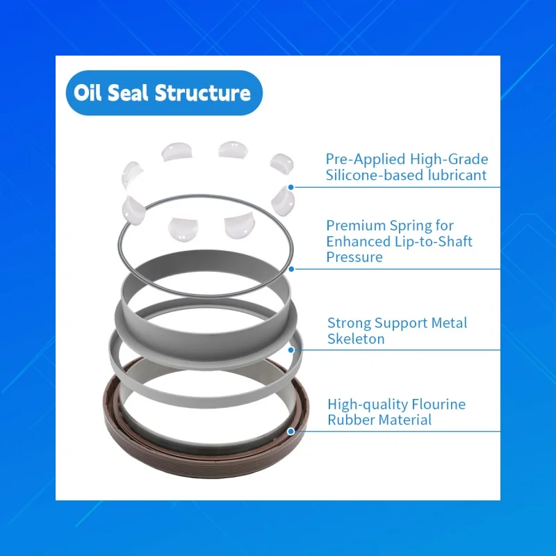 사이즈:117x140x22mm, DMHUI 고품질 FKM 트랙터 오일 씰, ZFP0734319642, ZFP101100, BAUM6SLX27 스타일에 적용 가능