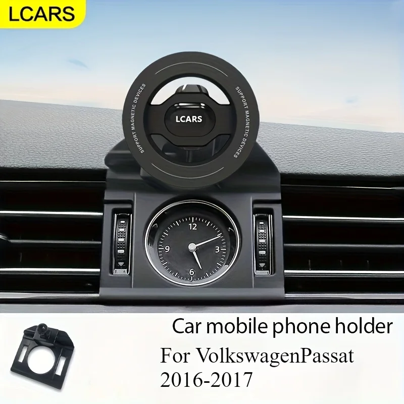 Lcars Car-Specific Phone Holder for Volkswagen Vw Passat 2016-2017 Car Phone Holder, Special Car-Specific Clip-On Base Phone Holder, Easy to Install, Strong Magnetic Head, Stable and Won'T Fall Off, Car Accessories