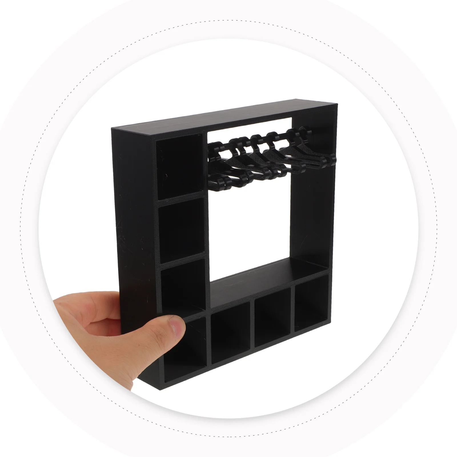 

1 set 1 Set Mini Closet For 17Cm Plastic Compact Wardrobe With Hangers Portable Storage Rack Organizer For Kids Playroom