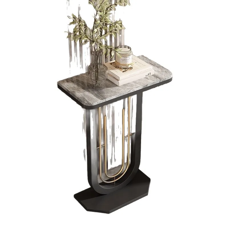 Italian light luxury slate flower shelf simple living room floor-standing flower rack storage rack creative TV cabinet balcony f