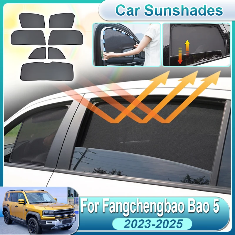 

For Fang Cheng Bao 5 Accessories 2023 2024 2025 Leopard 5 Denza B5 Car Sunshade Front Windshield Sun Visor Cover Car Accessories