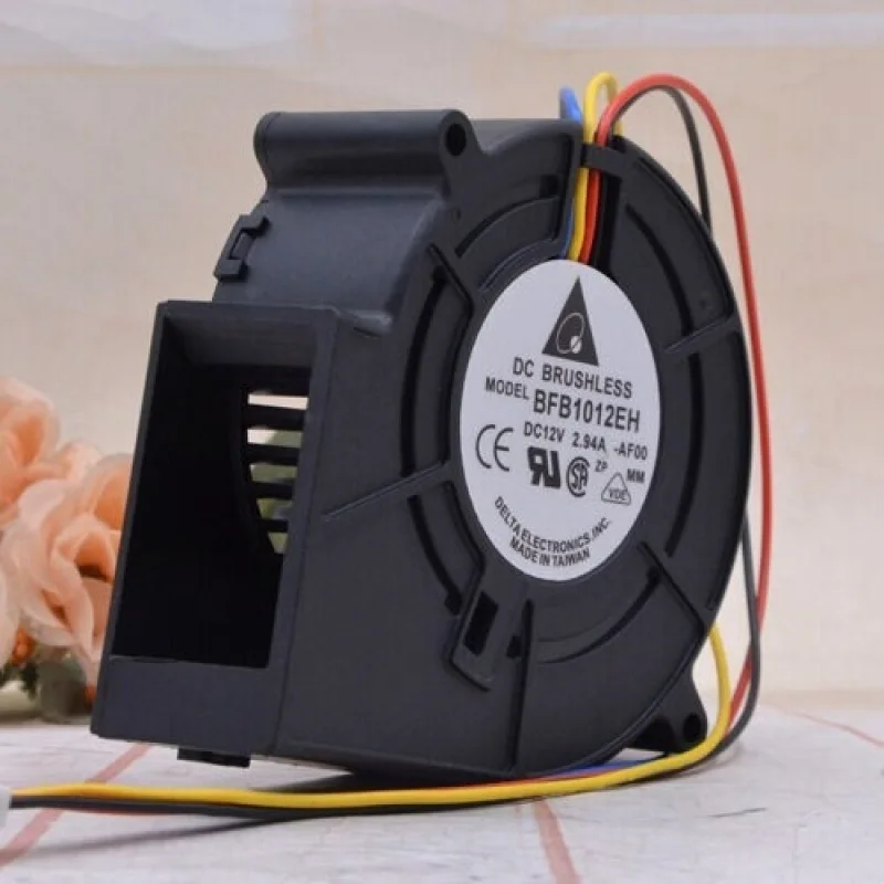 S+   Delta BFB1012EH 12V 2.94A   Dual Ball Bearing Turbo Blower Centrifugal FAN 3pin