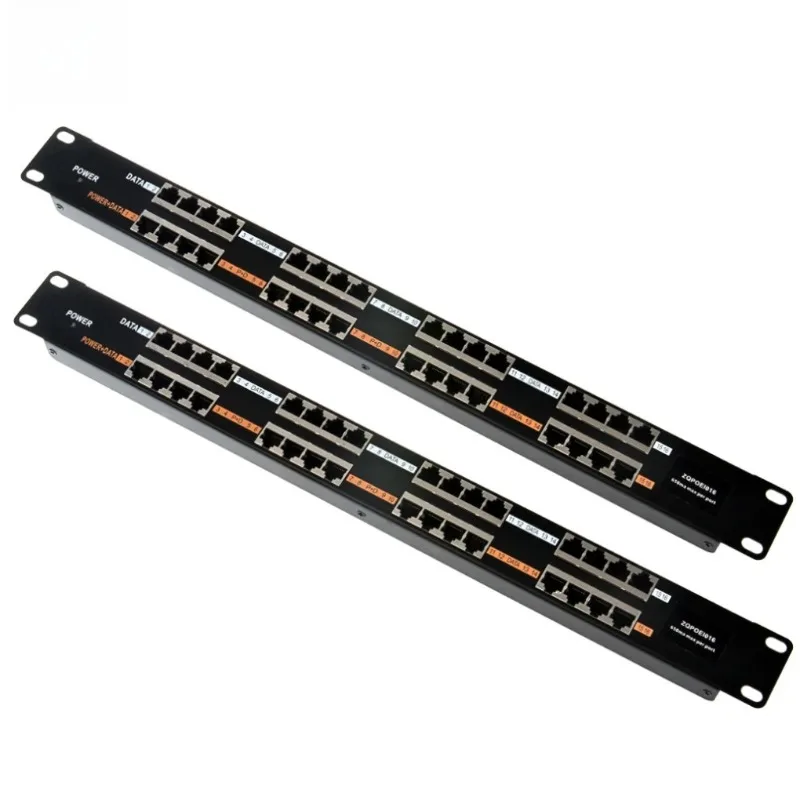 PoE World 16 Port Rack Mount Patch Panel 100 Mbps 1U