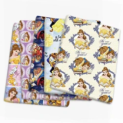 Free Shipping Beauty And The Beast 50*145cm 100% Cotton Fabric Sewing Quilting Fabric Needlework Material DIY Cloth Handmade