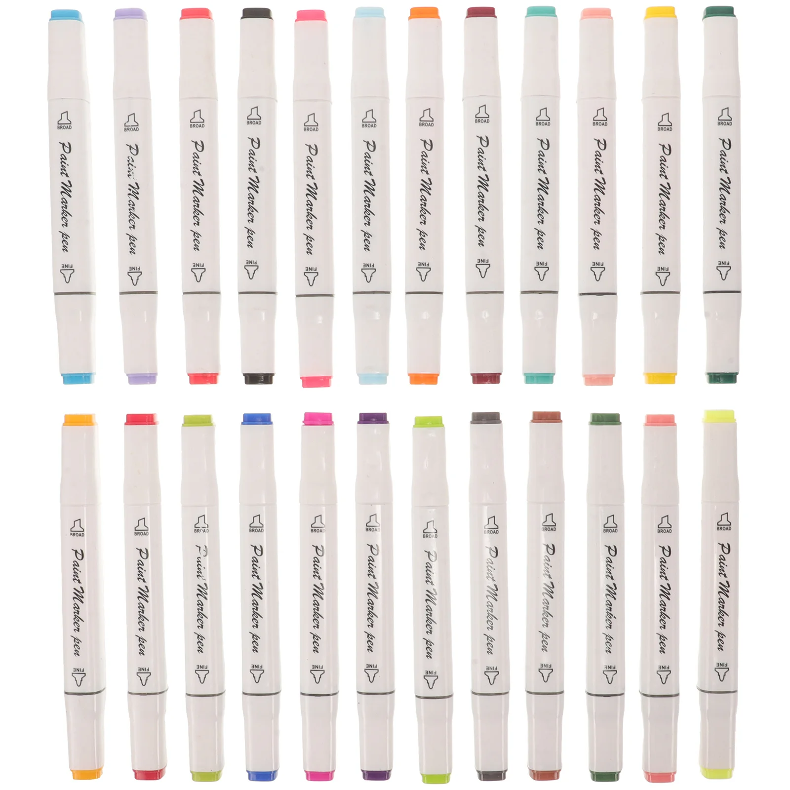 

24 шт. маркеры для рисования с двойной головкой, акварельные ручки, тонкие толстые наконечники для камня, керамики, стекла, дерева, холста, товары для рукоделия