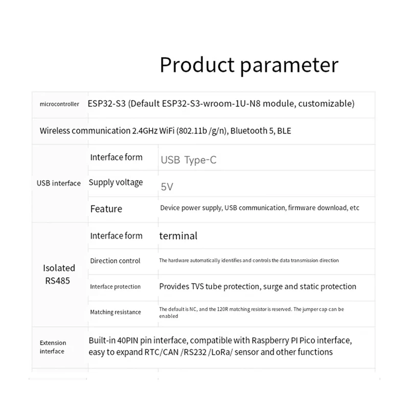 Waveshare ESP32-S3 6CH Wifi Relay Module Industrial Grade Black Supports Wifi/Bluetooth/RS485/Pico Interface Relay