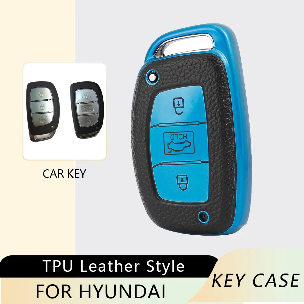 TPU Car Remote Key Cover Case for Hyundai Avante I10 I20 I30 HB20 IX25 IX35 IX45 TUCSON Fob Shell Holder Keychain Accessories