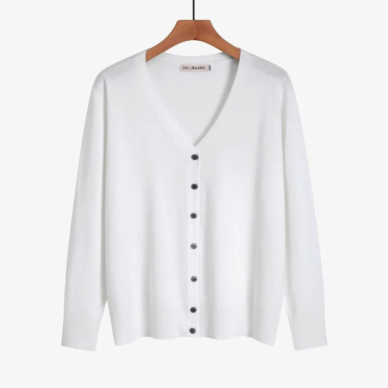 2026 moda malha cardigan jaqueta camisola feminina casaco curto primavera outono com decote em v único breasted camisola de tamanho grande casual topos