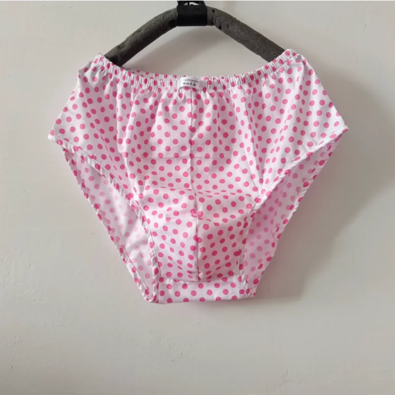 Men Panties Cotton Retro Polka Dot Underwear Soft Breathable Comfortable Lingerie High Waisted Convex Pouch Sexy Briefs view 3