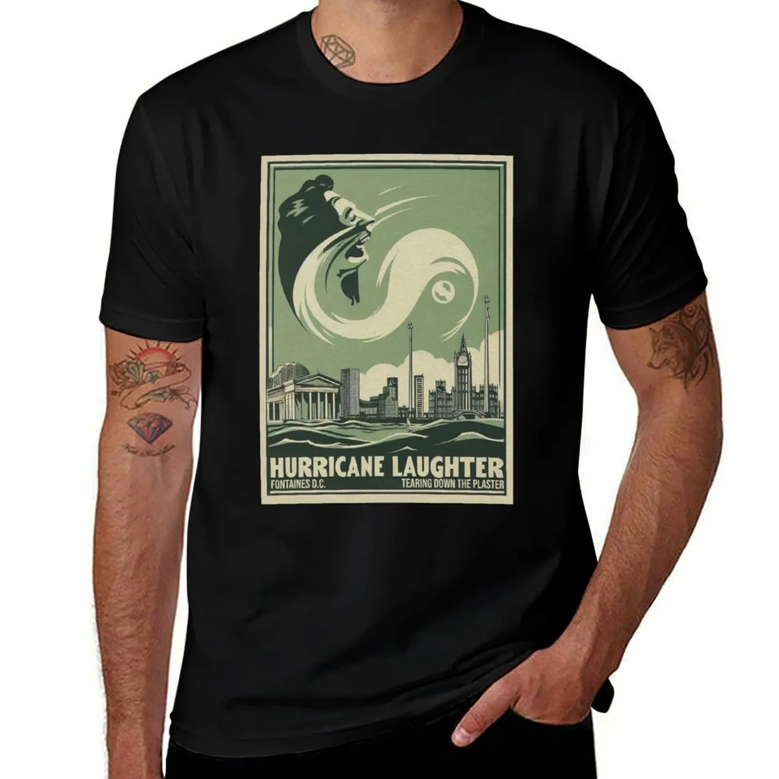 

Hurricane Laughter - Fontaines D.C. T-Shirt Gym Wear Breathable Short Sleeve Tee