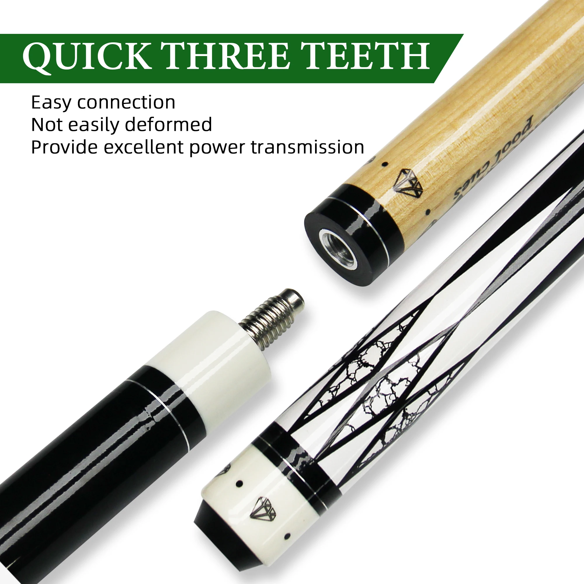 

1/2 North Maple Pool Cue 13mm Laminated Tip｜Quick-Connect Joint｜57.48in 20oz｜taco de billar Snooker/3 Cushion
