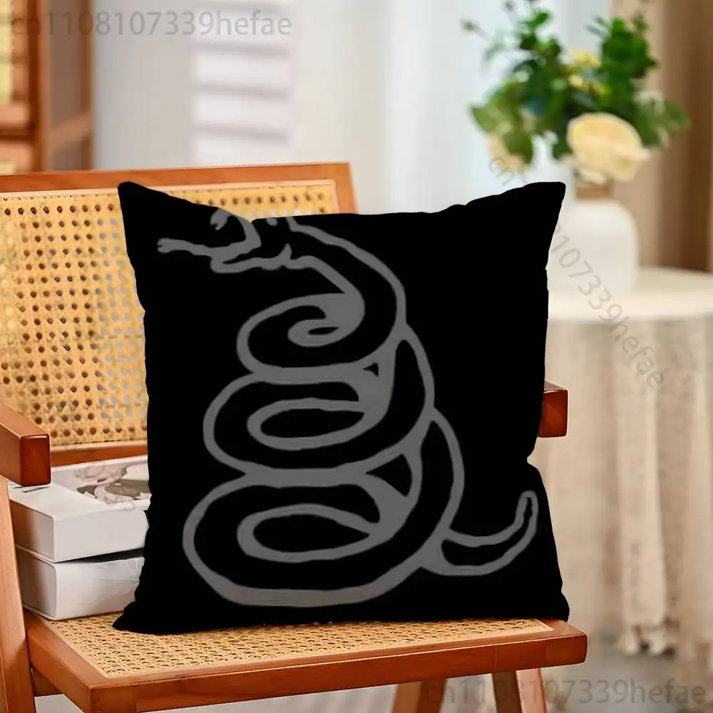 M-Metallica Band-Kissenbezüge für Schlafzimmer, Wohnzimmer, Sofa, Heimdekoration, Polyester-Kissenbezug mit Reißverschluss – Detail 11